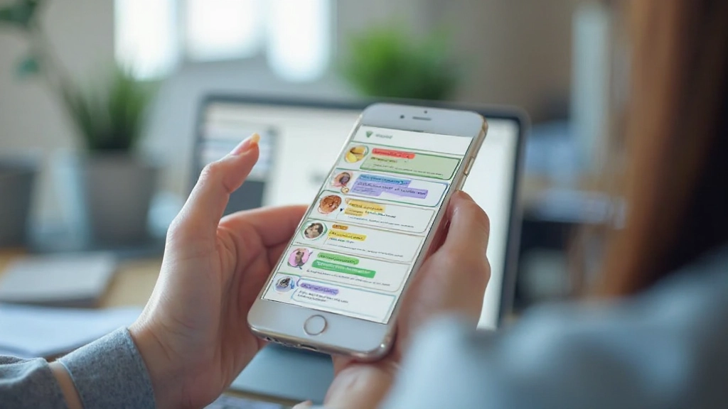 Приложение для управления задачами на экране смартфона с чек-листом проектов